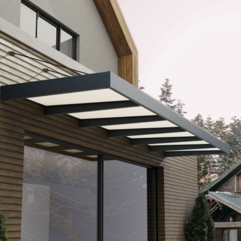 El techo de vidrio protege contra el viento y la lluvia como una cúpula