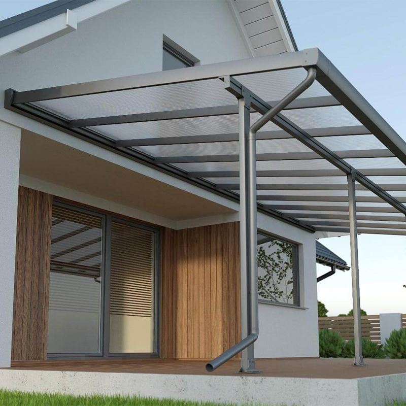 Dosel de vidrio curvado con dosel de vidrio de vidrio de vidrio de vidrio con soporte